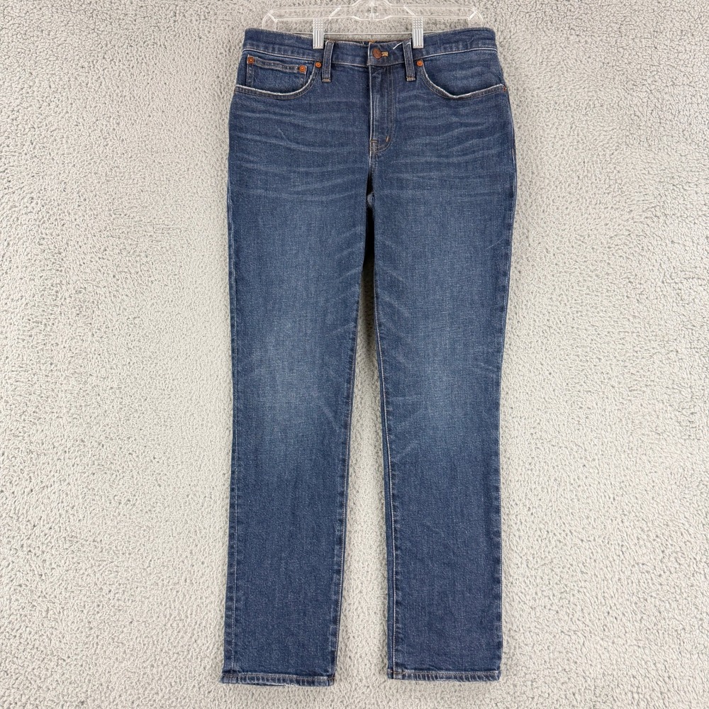 Madewell Tomboy Straight Jeans Womens 27 Blue Dark Wash Stretch Denim NC344